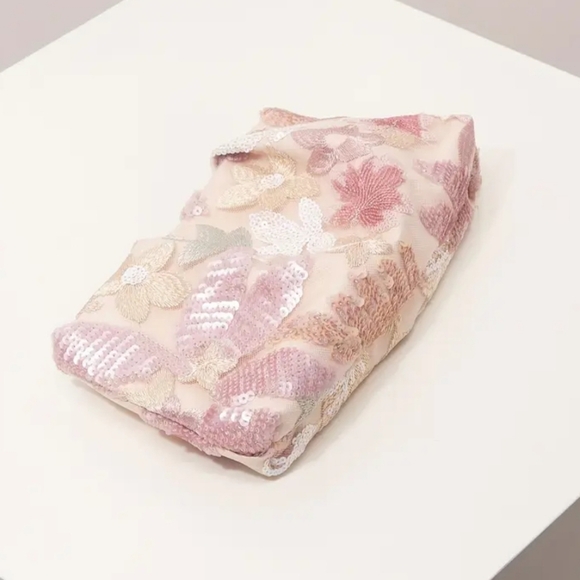 🐎NEW! Elegant Floral Sequin Embroidered Clutch - Picture 2 of 8